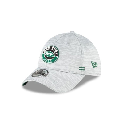 Grey New York Jets Hat - New Era NFL Official NFL Fall Sideline 39THIRTY Stretch Fit Caps USA7430152